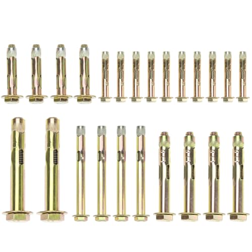 QWORK® 24 Stück Schwerlastdübel Bolzenanker M6/8/10 - Hochbelastbares Ankerset mit Korrosionsschutz