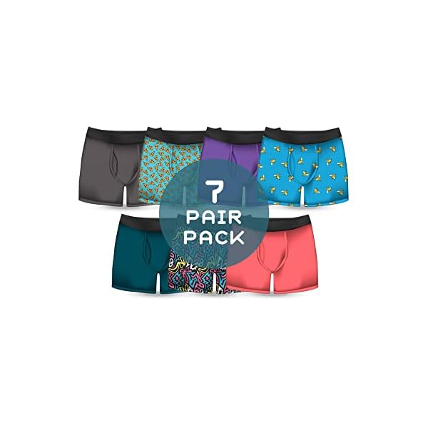 A Weeks Worth, Premium Boxer Briefs 7 Pair Pack, Proprietary Fabric Designed for Comfort, Underwear for Men, Small
