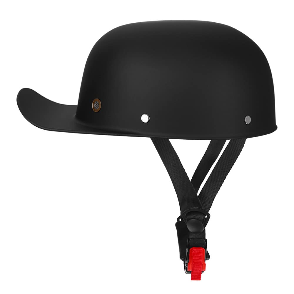 Rétro Casque de Moto Ouvert Casquette Style de Base-Ball Demi-Casques Casque Jet pour Scooter Cap Street Cruiser Jet avec Masque Lunettes - Dot