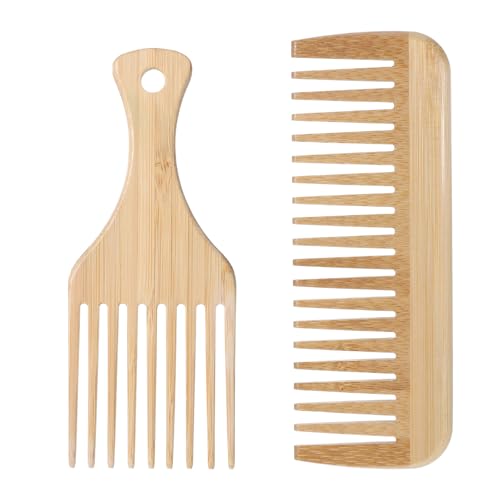 Peine de Madera Bamboo Set de 2 Piezas miniatura 1