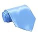 Soophen NEW Mens Necktie SOLID Satin Neck Tie Sky Blue