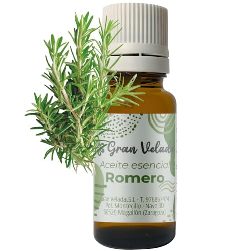 Aceite Esencial de Romero Alcanfor 100% Natural | Antiinflamatorio y Antiséptico | Aroma Fresco y Especiado | Ideal para Cuidado Capilar y Corporal, Masajes y Aromaterapia
