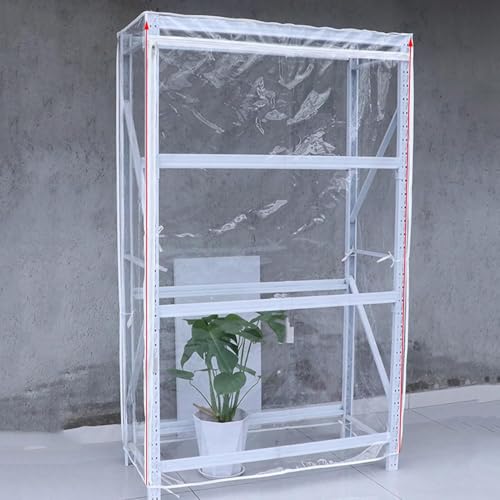 AGLZWY Wasserdichte Regalabdeckung 90×45×180cm Transparente Staubschutzhülle Abdeckung mit Reißverschluss für gartenmöbel Küchen Balkon Bücherregale Outdoor