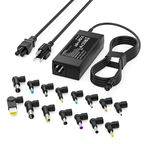 RicChic 90W Universal Laptop Charger Compatible with HP Dell Asus Acer Sony AC Adapter IBM Gateway Notebook Ultrabook Chromebook Pavilion Inspiron Latitude Power Supply Cord with 15 Tips