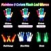 VABX-Purple Led Gloves Rainbow Cool Kids Toys 3-6, 7-11 Years Old for Teens Adults Light up Gloves Party Birthday Easter Halloween (1 Pair) (Small)