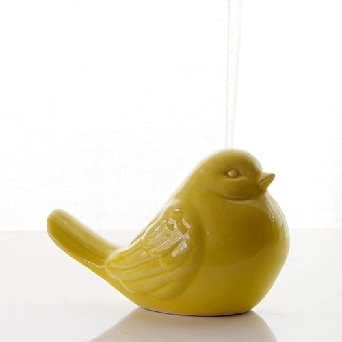 Miniatura 2 de Pájaros de cerámica, estatua de figura de pájaro de porcelana, adornos de figuras de animales, mini decoración del hogar, estatuas para jardín, sala