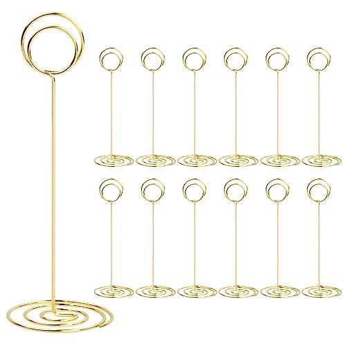 Lot de 12 Porte-Cartes de Table pour Mariages, 220mm Porte Numéros de Table, Porte Noms Supports de Numéro de Table Porte Photo, pour Noël le Banquet de...