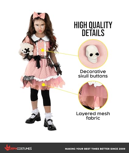Disfraz de muñeca rota para niñas talla Large miniatura 3