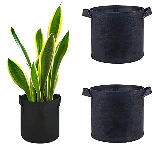 Cloth Pot, Cultivation Bag, Felt, Non-woven Pot, Planting Bag, Gardening, Plant and Vegetable Cultivation, Development Promoting, Set of 5, Household Pot, DIY Flower Pot, Veranda, Planter Pot (2, 30 Gallons, Height: 15.7 inches (40 cm), Height: 23.6 inches (60 cm))