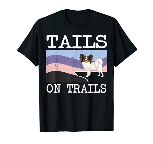 Soft Coated Wheaten Terrier Tails On Trails Funny Dog Hiking T-Shirt, Black