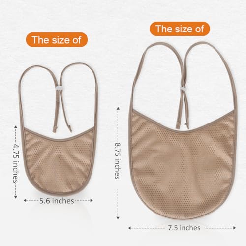 tracheostomy neck stoma coverbreathable laryngectomy cover for tracheotomy caretracheal care supplies-adjustable neck trachea protector white-navy-khaki-3pcs large