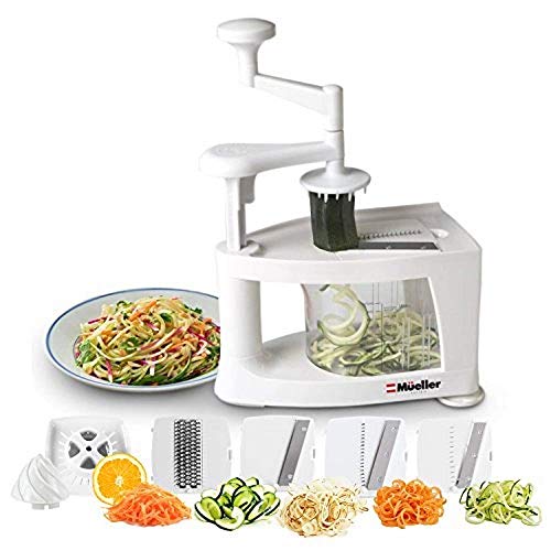 Mueller Spiral-Ultra Multi-Blade Spiralizer, 8 into 1 Spiral Slicer, Heavy Duty Salad Utensil,...