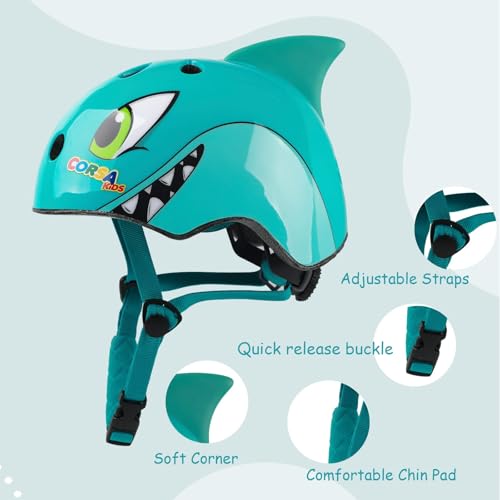Image of Kids Toddler Bike Helmet, Adjustable and Multi-Sport for Child Boys and Girls, 2 Sizes