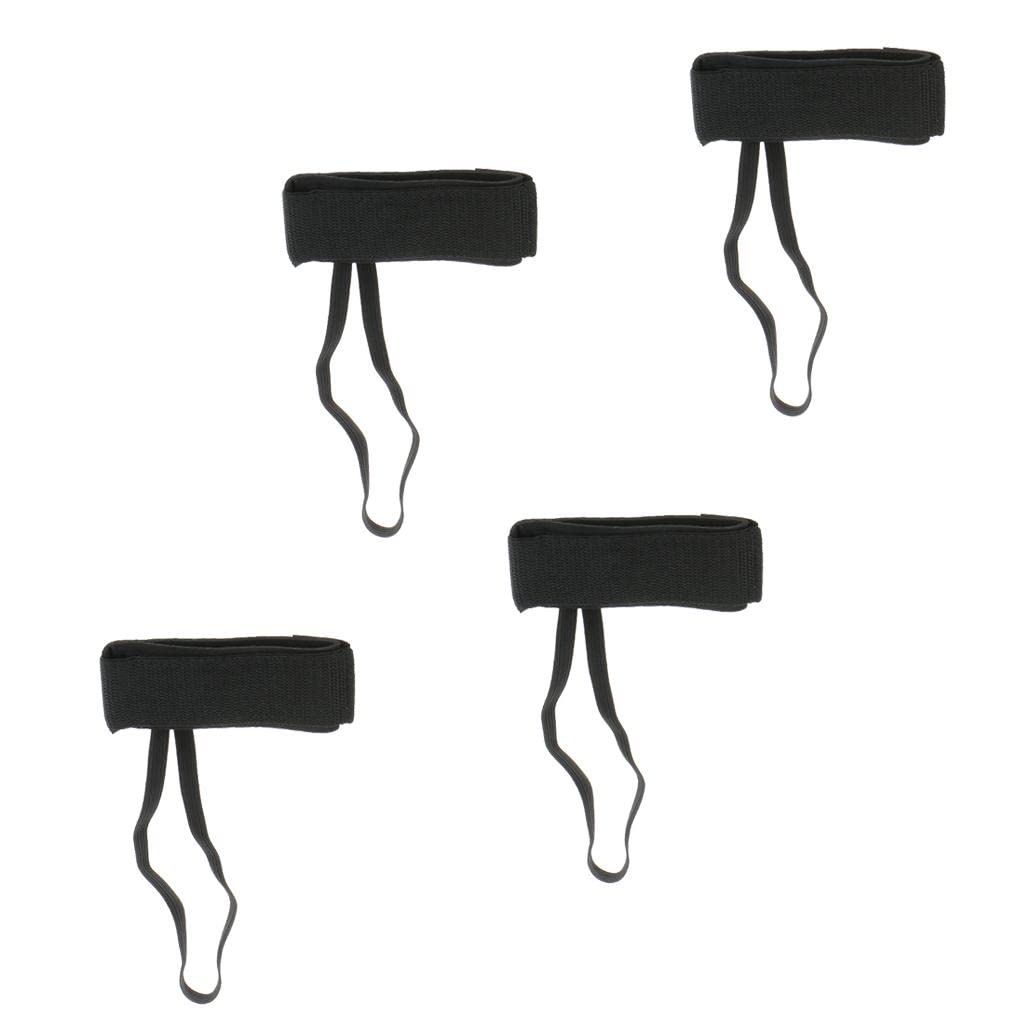 Calandis 2 Pairs Adjustable Bodyboard Body Board Fin Savers Tethers Leashes Flippers Swim Dive Fins - Black-picture-31