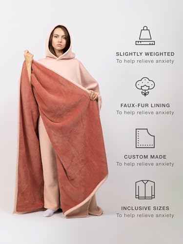 Image of FREE THE SHEEP Eden Hoodie - Oversized Weighted Hoodie Cloak with Ultra-Soft Faux Fur Liner