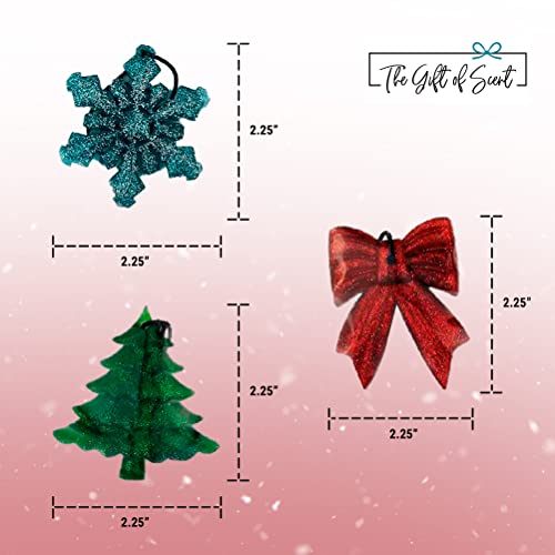 Belle Aroma Holiday Ornaments W/ Scent - Christmas Decorations, Car Air Fresheners, Tree Hanging Accessories W/ Long Lasting Fragrance Smell For Home Or Car (3 Pack Variety) #TOP2