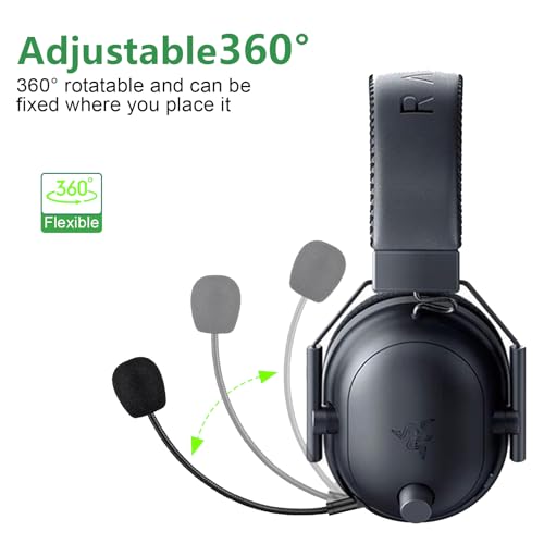 Image of V2 Pro Detachable Boom Microphone Accessories Compatible with Razer BlackShark V2, V2 Pro, V2 SE Gaming Headphone, 3.5mm Audio MIC Work on PS5, PS4, Nintendo Switch and Lite, Xbox Series X & S, PC