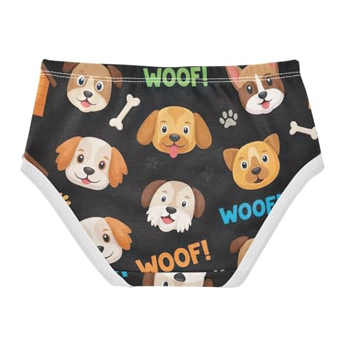 Girls Underwear Toddlers 2t Cotton Girl Panties Cute Cartoon Kids Briefs Undies Cartoon Cute Brown Dogs Black2