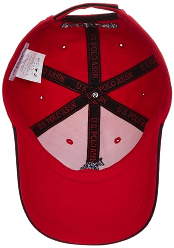 U.S. Polo Assn. Kids Boys Cotton Adjustable Cap, Red - Image 4