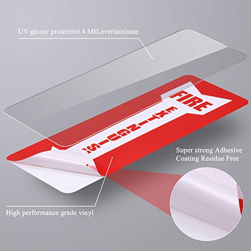 20 Pieces Fire Extinguisher Sign Stickers Safety Arrow Vinyl Laminated Self-Adhesive Durable Decal Label Weatherproof and UV Protected, 4 x 12 Inches