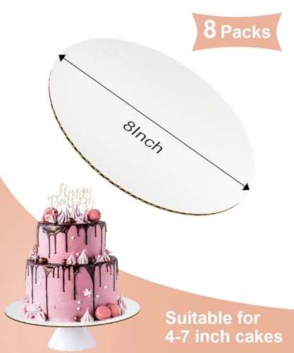 Paquete de 8 tablas para pasteles a $3.91 (30% descuento)