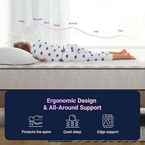 Image of Novilla 8 Inch Queen Size Mattress in a Box, Hypoallergenic & Back Pain Relief, Hybrid Queen Mattresses with Smarts Coils, Fiberglass Free CertiPUR-US Certified Colchones No Box Spring Needed