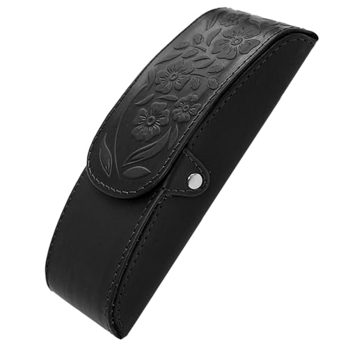 Image of Orsus Women's Hard Glasses Case with Belt Clip - Premium PU Leather with Felt Lining, Magnetic Closure - Eyewear Pouch