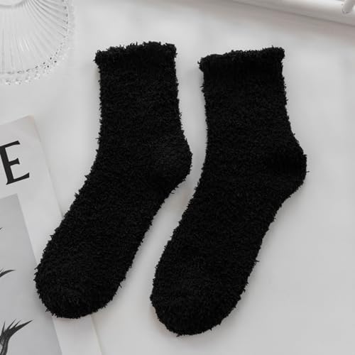 Image of Josnown Fuzzy Socks for Women Cozy Soft Fluffy Slipper Warm Winter Plush Sleep Socks Christmas Gifts for Women