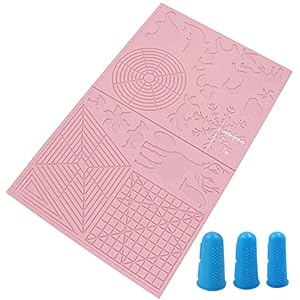 3D Stifte Silikonmatte Zubehörteil Stiftwerkzeug -1 Stück, Rosa mit 3 Fingerschutz, Kann Gefaltet Werden, Leicht zu…