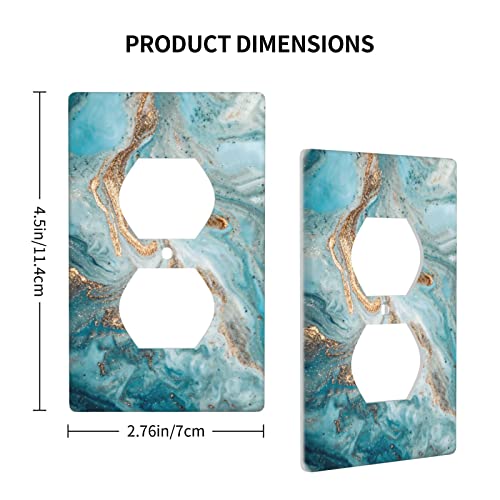 Marble Outlet Covers Wall Plate Duplex Outlet Wall Plates Cover Standard Size Decorative Electrical Outlets Cover Art Aesthetics Home Decor Light Switch Cover 4.5" X 2.76" #TOP3