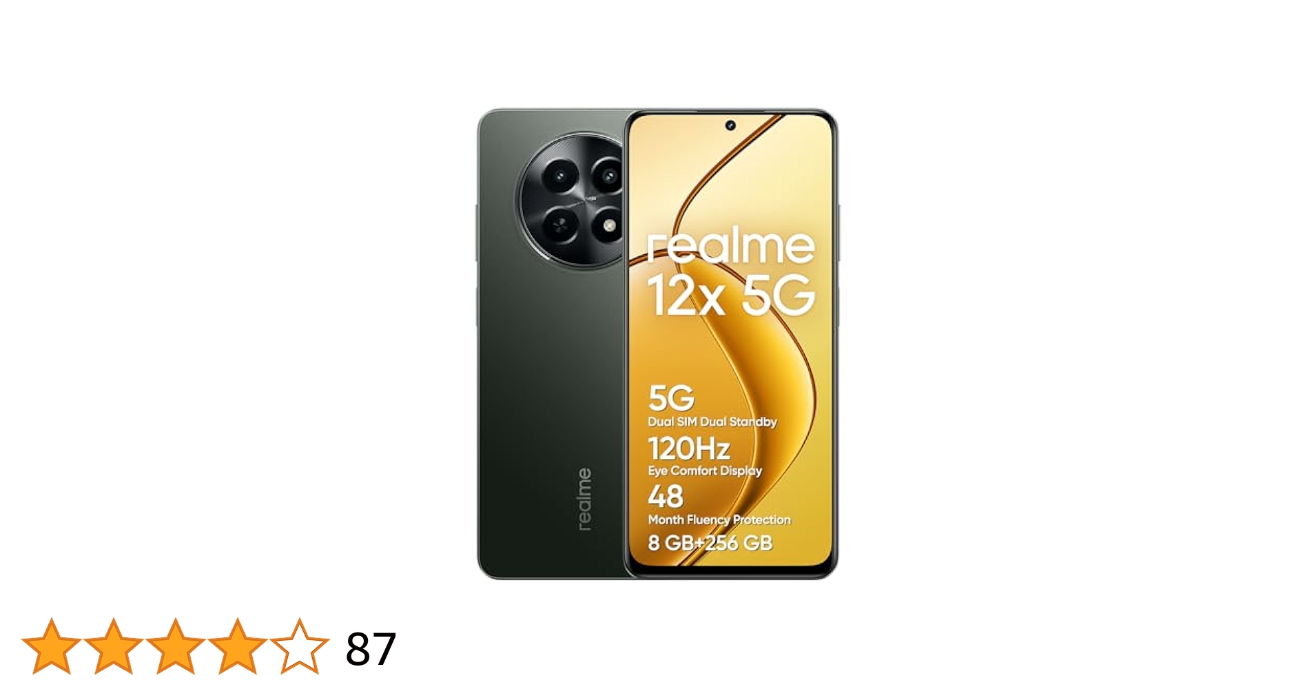 Realme 12x 5G 8GB/256GB Black (Glowing Black) Dual SIM Realme 12x 5G 8GB/256GB Black (Glowing Black) Dual SIM