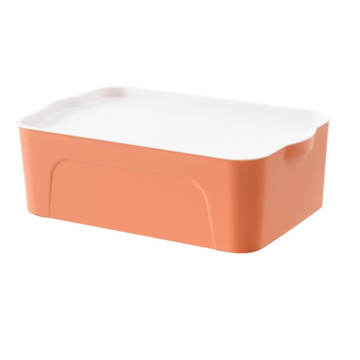 Amazon｜MJKQ9 収納ボックス 収納ケース オレンジ 22*14*11 フタ付き
