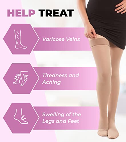 Image of GABRIALLA Graduated Microfiber Women Strong Compression Stockings