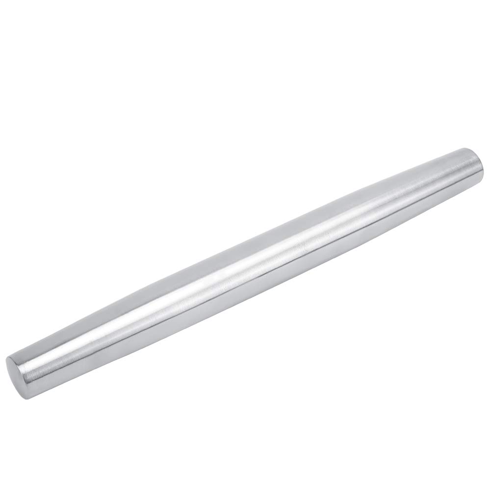 Jerliflyer Stainless steel rolling pin, nonstick cake dough rolling pin for Pizza, cookies, fondant baking utensils
