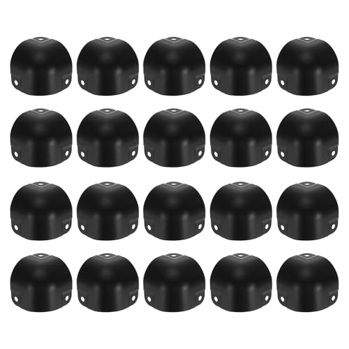Image of uxcell 20 Pcs Decorative Box Corner Cover, 29mm Metal Edge Guard, Furniture Corner Edges Protector, Black
