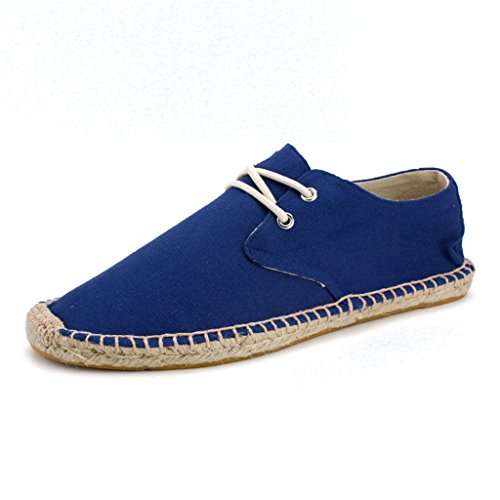 Men's Classic Canvas Slip-On Original Loafer Flat Shoes Casual Sneaker Espadrille Blue2 8US/260mm