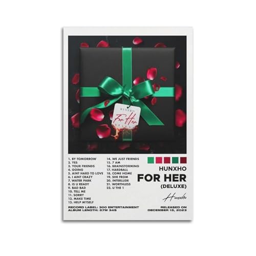 HURYWRTTH Hunxho Poster décoratif sur toile de l'album « For HerCanvas » - Décoration murale vintage - Pour salon, chambre à coucher - 20 x 30 cm - Sans cadre