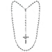 Luxury Child Keepsake Silver Rosary with Blue Simulated Pearls (RNBPP)