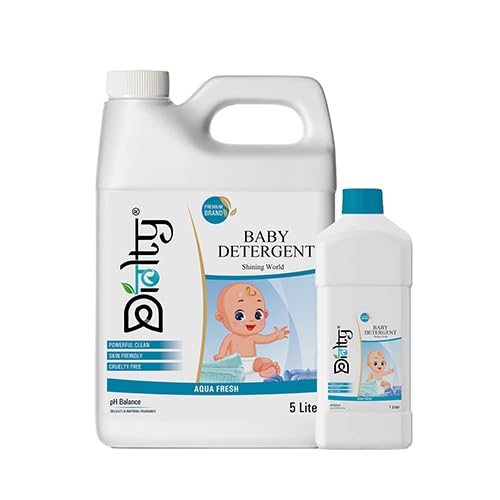 Diolty Baby laundry liquid detergent, washing liquid for Baby Clothes-6 Liter | Great Indian Festival Deal | 60% Off (Aqua Fresh)