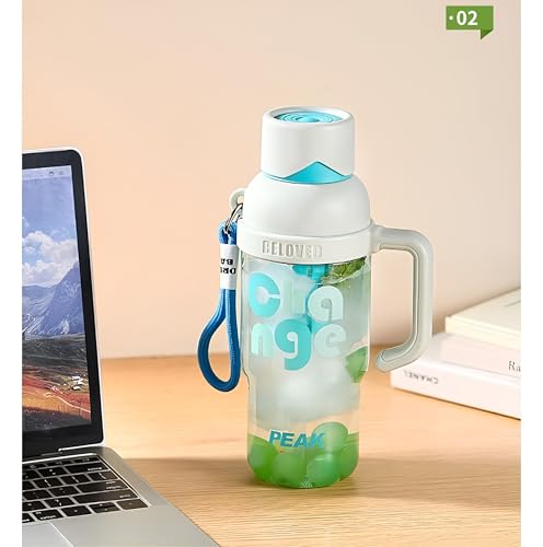 Image of THE VENTI SHOTAY Classic Unbreakable Water Bottle with Sipper BPA Free, Leak-Proof Water Bottle Ideal for Office, Sports, School, Gym (Handle - 900ML-White)