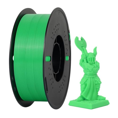Kingroon PETG 3D Printer Filament, Dimensional Accuracy +/- 0.03 mm, 1 kg Spool(2.2lbs), 1.75 mm, Green