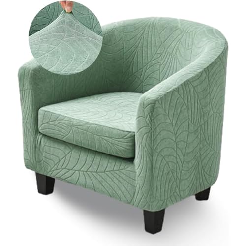 Highdi Copripoltrona 1 posto Elasticizzato Tessuto Jacquard Verde Coprisedie, 2