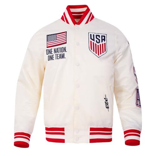Image of Pro Standard National Teams mens Mens Usmnt Classic Chenille Satin Jacket