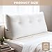 Shuyeon Wedge Pillow Headboard Twin/Twin XL Triangular Bed Wedge Pillow for Headboard, Headboard Pillow Reading Pillow for Daybeds and Bunk Beds with Removable Velvet Cover
