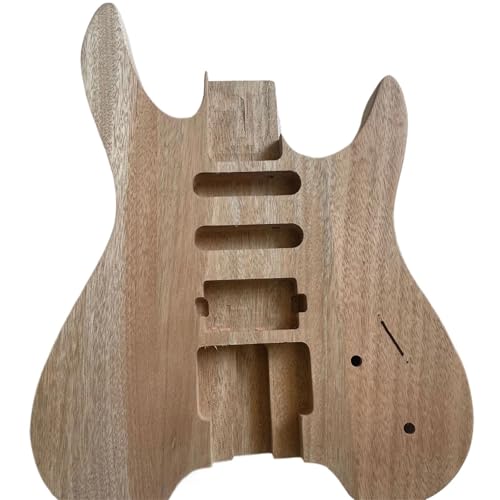 Unfinished Guitar Body Mahogany 6 String Headless Guitar Barrel DIY Accessories