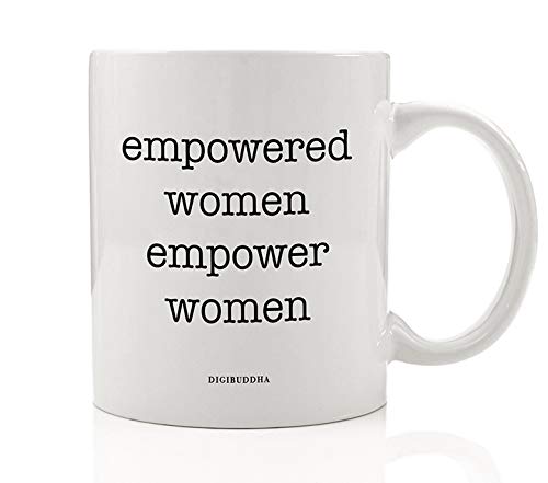 Digibuddha Taza de café y té EMPOWERED WOMEN EMPOWER WOMEN Idea Fuerte Resistencia Femenina Liderazgo Fuerza de la Mujer Ayuda en Todas las Ocasiones Navidad Amigas Familia Taza de cerámica de 325 ml