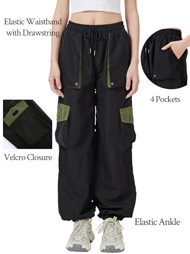 Kisswow Parachute Pants Teen Clothes Tween Girls Sweatpants Trendy Clothes Cargo Pants Women2