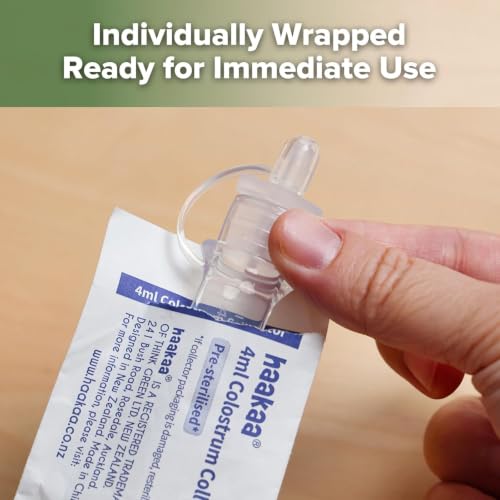 Image of haakaa Colostrum Collector Kit for Collecting & Newborn Feeding, 4ml-2pcs