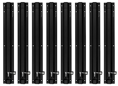 Image of Plantex Stainless Steel 12-inch Tower Bolt /Tower Bolt for Home,Offices Doors and Windows /Tower Bolt for Main Door /Wardrobe Door Latch /Kundi /Chitakini /Door Latch for Windows (Black Finish, Pack of 8)