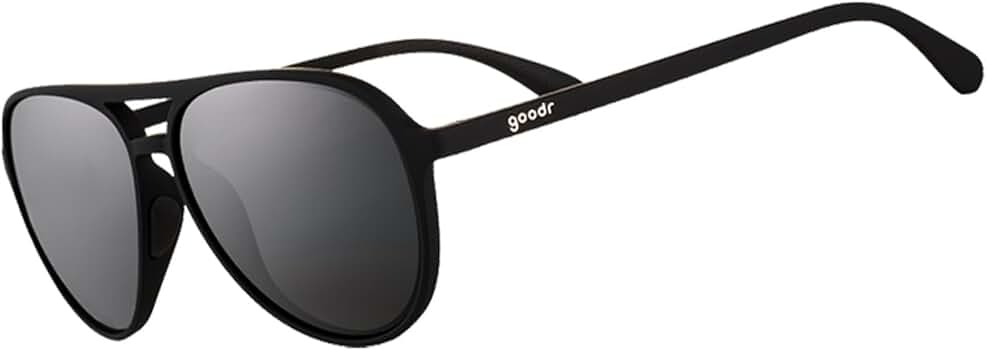 goodr Operation: Blackout Polarized Aviator Sunglasses for